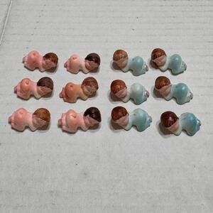 12 Vintage Zim's Miniature Baby Shower Babies Hong Kong  pink blue 1" Small